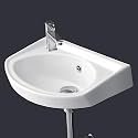 Wall Mounted Wash Basin for Bathroom | Wall Hung Wash Basin/Sink (18.70 x 12.99 x 7.87 Inch, WT-Real)