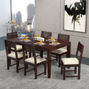 Kendalwood Furniture Premium Dining Room Furniture Wooden Dining Table with 6 Chairs Solid Wood 6 Seater Dining Set
