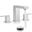 KENES Brushed Nickel 8 Inch Widespread Bathroom Faucet 2 Handle 3 Hole