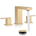 KENES Champagne Bronze Widespread Bathroom Faucet 3 Hole Vanity Faucet