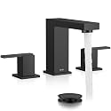 KENES Matte Black Widespread Bathroom Faucet 3 Hole Vanity Faucet 2 Handle