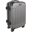 Kenneth Cole REACTION Renegade Luggage Expandable 8-Wheel Spinner Lightweight Hardside Suitcase, Silver, 20-Inch Carry On