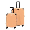 Kenneth Cole REACTION Renegade Luggage Expandable 8-Wheel Spinner Lightweight Hardside Suitcase, Dreamsicle, 2-Piece Set (20"/28")