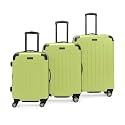 Kenneth Cole REACTION Renegade Luggage Expandable 8-Wheel Spinner Lightweight Hardside Suitcase, Sunny Lime, 3-Piece Set (20"/24"/28")