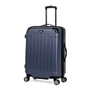 Kenneth Cole REACTION Renegade Luggage Expandable 8-Wheel Spinner Lightweight Hardside Suitcase, Smokey Purple, 24-Inch Checked