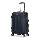 Kenneth Cole REACTION Renegade Luggage Expandable 8-Wheel Spinner Lightweight Hardside Suitcase, Navy Blue, 20-Inch Carry On