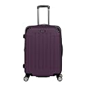Kenneth Cole REACTION Renegade Luggage Expandable 8-Wheel Spinner Lightweight Hardside Suitcase, Midnight Plum, 24-Inch Checked