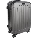 Kenneth Cole REACTION Renegade Luggage Expandable 8-Wheel Spinner Lightweight Hardside Suitcase, Silver, 24-Inch Checked