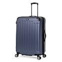 Kenneth Cole REACTION Renegade Luggage Expandable 8-Wheel Spinner Lightweight Hardside Suitcase, Smokey Purple, 28-Inch Checked