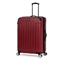 Kenneth Cole REACTION Renegade Luggage Expandable 8-Wheel Spinner Lightweight Hardside Suitcase, Scarlet Red, 28-Inch Checked