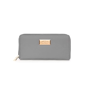 kenneth cole womens perfect carry-all money manager rfid blocking wallet organizer  stylish wallet for ladies amp girls charcoal