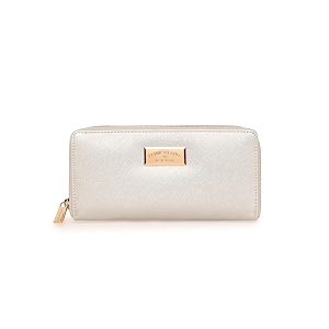kenneth cole womens perfect carry-all money manager rfid blocking wallet organizer  stylish wallet for ladies amp girls light gold