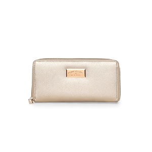 kenneth cole womens perfect carry-all money manager rfid blocking wallet organizer  stylish wallet for ladies amp girls gold