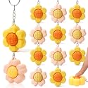 Kenning 12 Pcs Flower Clicker Fidget Keychain Bulk 3D Printed Fidget Toys