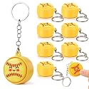 Kenning 12 Pcs Softball Fidget Clicker Keychain Bulk Softball Team Gifts