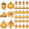 Kenning 24 Pcs Fall Gifts Bulk Lip Balm Holder Keychain Fall Party Favor