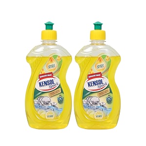 kensol spark powerful lemon dishwash gel 500ml pack of 2 - value pack with premium greese cutting formula