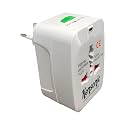 All in One Universal World Travel Adapter/Adaptor Surge Protector Charger Plug for USA Europe United Kingdom Australia China Japan & 150+ Countries (Rectangular)