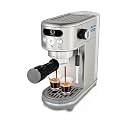 KENT Coffee Maker 1400 W | Makes Two Cups of Coffee at a Time | High Pressure 20 Bar Italian Pump for making Cappuccinos & Lattes | In-Built Steamer for Frothing | SS Body | Suitable for Ground Coffee