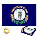 Kentucky Flag 3x5 FT Outdoor, KY Flag Embroidered Seal Heavy Duty Outside