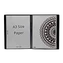 Keny Display File | Artist File | Clear Leaves | Best for A3 Size Paper | 10 Folders | Black - (891A3-10F Black)