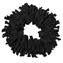 Kenz Laurenz 100 Hair Ties No Crease Ribbon Elastics Ouchless Ponytail Holders Hair Bands (100 Hair Ties-Black)