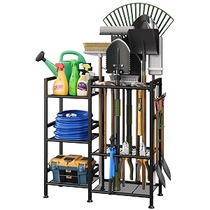 keomaisyto garden tool organizer with large hooks garage storage rack