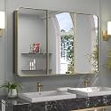 Keonjinn 48 x 32 Inch Large Gold Medicine Cabinets, Sturdy &amp; Heavy