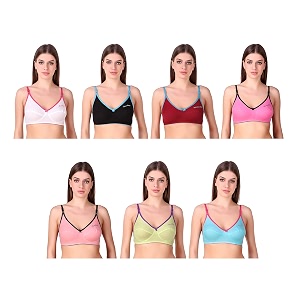 KEOTI Cotton Lycra Printed Bras - Pack