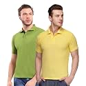 KEOTI Poly CottonMattey Collar Neck Half Sleeves