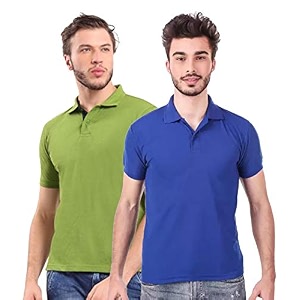 KEOTI Poly CottonMattey Collar Neck Half Sleeves