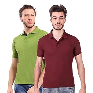 KEOTI Poly CottonMattey Collar Neck Half Sleeves