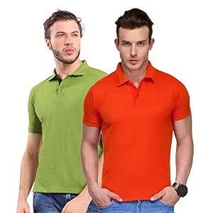 KEOTI Poly CottonMattey Collar Neck Half Sleeves