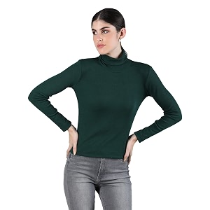 Kepa Women Cotton High Neck Top Full