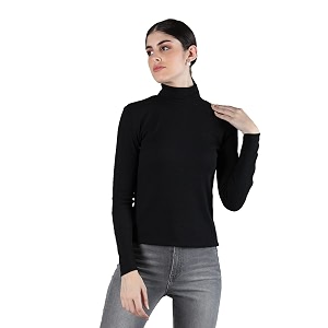 Kepa Women Cotton High Neck Top Full