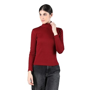 Kepa Women Cotton High Neck Top Full