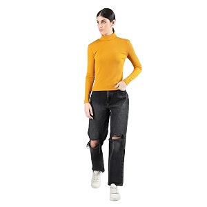 Kepa Women Cotton High Neck Top Full