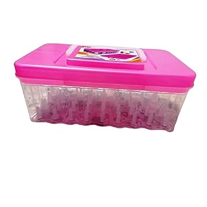big size 45 reels storage sewing supplies organizer rectangular empty plastic tailoring accessories box thread button storage needle box 45 spools tailor kit pink