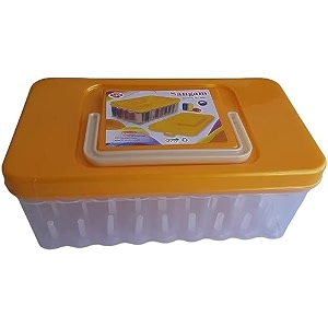 big size 45 reels storage sewing supplies organizer rectangular empty plastic tailoring accessories box thread button storage needle box 45 spools tailor kit yellow