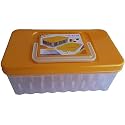 Big Size 45 Reels Storage Sewing Supplies Organizer Rectangular Empty Plastic Tailoring Accessories Box Thread Button Storage Needle Box 45 Spools Tailor kit (Yellow)