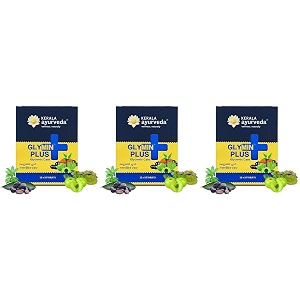 kerala ayurveda glymin plus tablet 100 tabletsx pack of 3