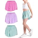 KEREDA Girls Flowy Butterfly Shorts 2-in-1 Kids Preppy Athletic Clothes