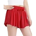 KEREDA Girls Flowy Shorts,Youth/Toddler Butterfly Shorts with Spandex Liner 2-in-1 for Running,Sports,Athletic,Fitness,Tennis