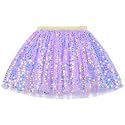 KEREDA Toddler Girls Layered Tutu Skirt Sparkling Sequin Tulle Dance Skirts