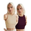 KERI PERRY Tops for Women Crop Top for Women's Tank Activewear Tee Sports Western Casual Cotton Camisole Pack of 2 Combo