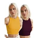 KERI PERRY Tops for Women Crop Top for Women's Tank Activewear Tee Sports Western Casual Cotton Camisole Pack of 2 Combo