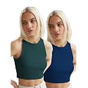 KERI PERRY Tops for Women Crop Top for Women's Tank Activewear Tee Sports Western Casual Cotton Camisole Pack of 2 Combo