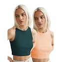 KERI PERRY Tops for Women Crop Top for Women's Tank Activewear Tee Sports Western Casual Cotton Camisole Pack of 2 Combo