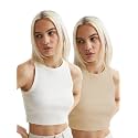 KERI PERRY Tops for Women Crop Top for Women's Tank Activewear Tee Sports Western Casual Cotton Camisole Pack of 2 Combo