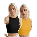 KERI PERRY Tops for Women Crop Top for Women's Tank Activewear Tee Sports Western Casual Cotton Camisole Pack of 2 Combo
